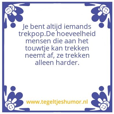 Tegeltje: Trekpop