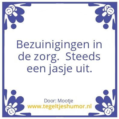 Tegeltje: Koud In de zorg