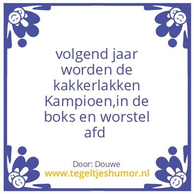 Tegeltje: de kampioenen