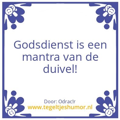 Tegeltje: Godsdienst