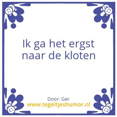 Tegeltje: geert