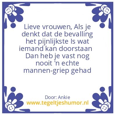 Tegeltje: Mannen pijn