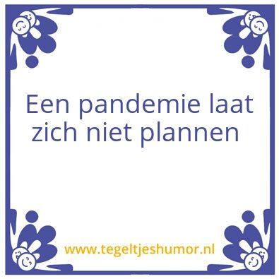 Tegeltje: corona