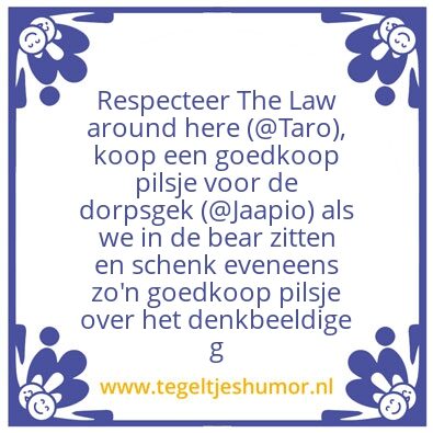 Tegeltje: hoi