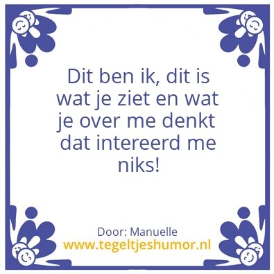Tegeltje: Dit ben ik!