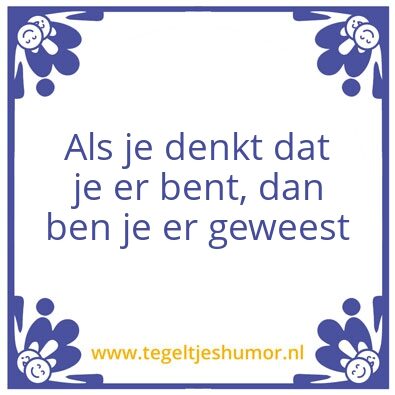 Tegeltje: denken