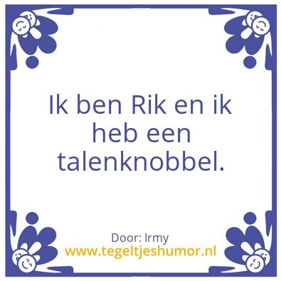 Tegeltje: Talenknobbel