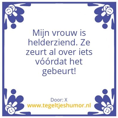 Tegeltje: Helderziend