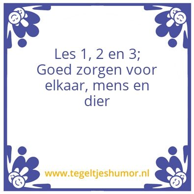 Tegeltje: Lessen