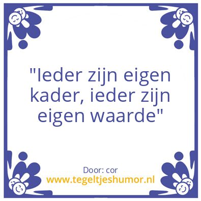 Tegeltje: normen en waarden