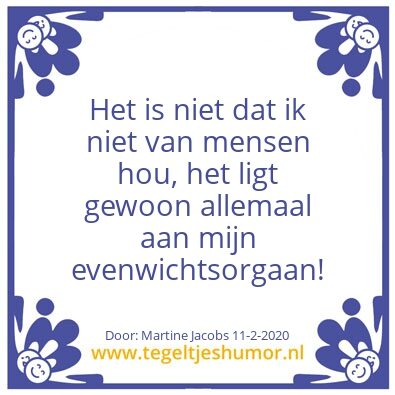 Tegeltje: Wijze woorden van Martine