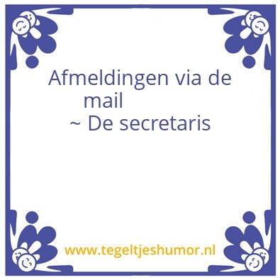 Tegeltje: Mail