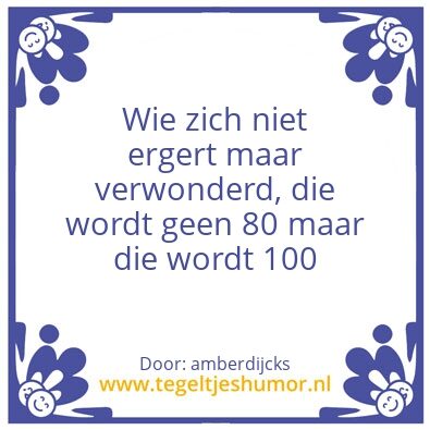 Tegeltje: Spreuk elke