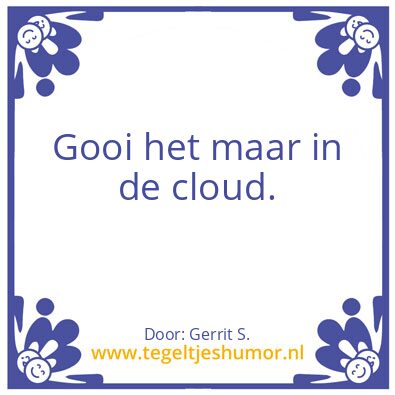 Tegeltje: Ik ben Gerrit.