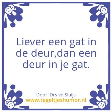 Tegeltje: deur