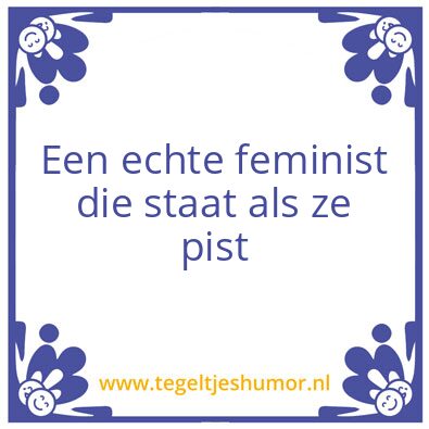 Tegeltje: Feminist