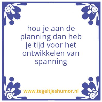 Tegeltje: Theatermaken