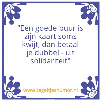 Tegeltje: Buurman