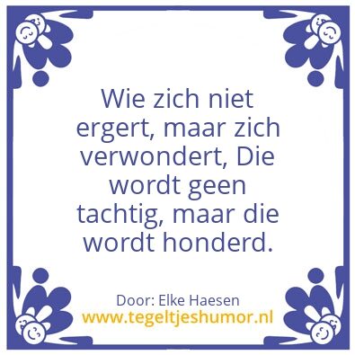 Tegeltje: Spreuk elke