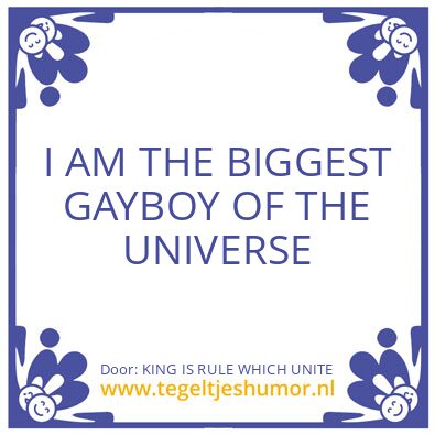 Tegeltje: KING IS RULE WHICH UNITE
