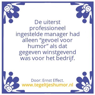 Tegeltje: Gevoel voor â€¦.