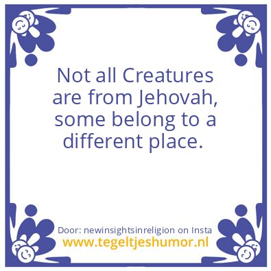 Tegeltje: a different place.