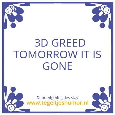 Tegeltje: analog optical internet