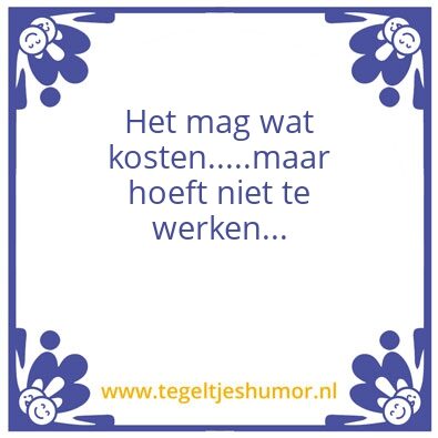 Tegeltje: Standaard antwoord