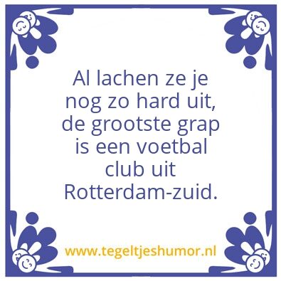 Tegeltje: Voetbal humor