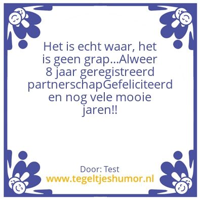 Tegeltje: Test