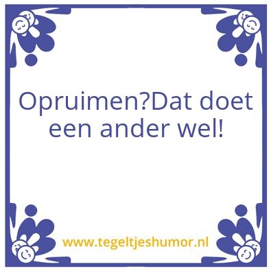 Tegeltje: Keuken