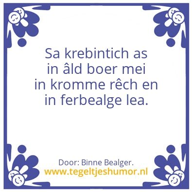 Tegeltje: Krebintich.