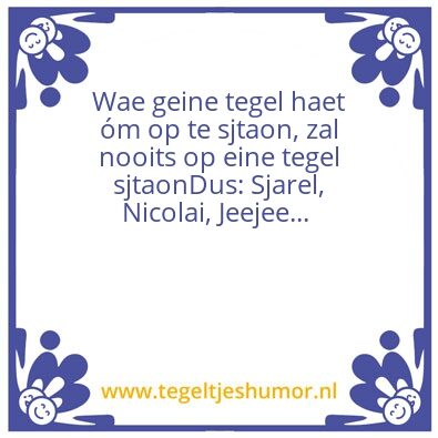 Tegeltje: Sjtaon