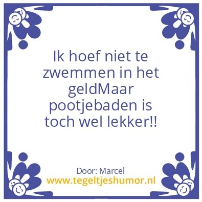Tegeltje: Geld maakt niet gelukkig