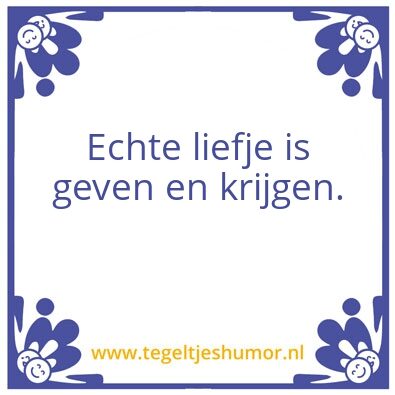 Tegeltje: Liefde