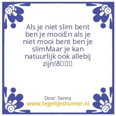 Tegeltje: Senna