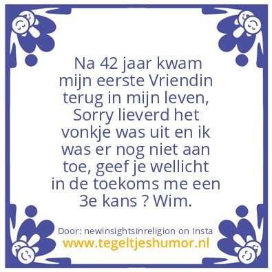 Tegeltje: Mijn eerste Vriendin.
