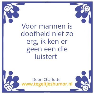 Tegeltje: Dove mannen