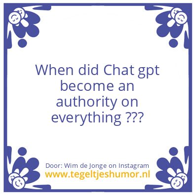 Tegeltje: using Chat gpt