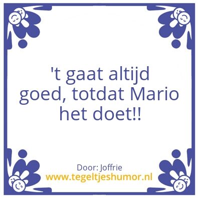 Tegeltje: Mario