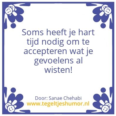 Tegeltje: Gevoelens!
