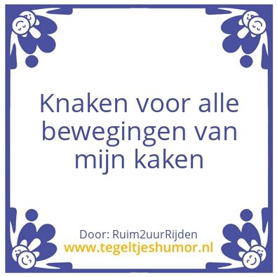 Tegeltje: Knaken