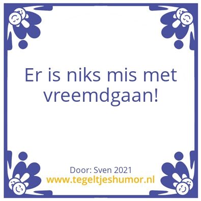 Tegeltje: Vreemdgaan