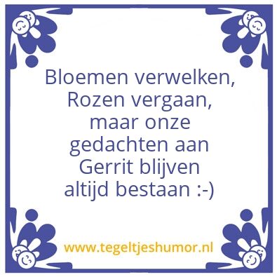 Tegeltje: Gerrit