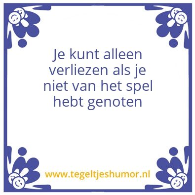 Tegeltje: Winnen