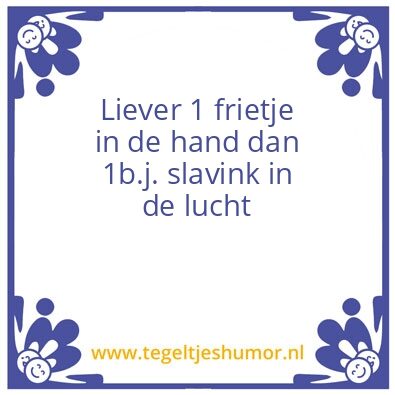 Tegeltje: Patat