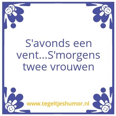 Tegeltje: S’avonds