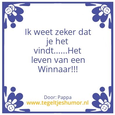 Tegeltje: winnaar