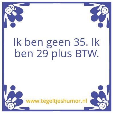 Tegeltje: Verjaardag