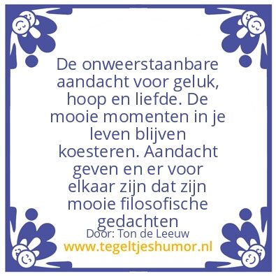 Tegeltje: Geluk